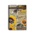 Floral Spiral Ruled Notebook — Flower Theme Journal