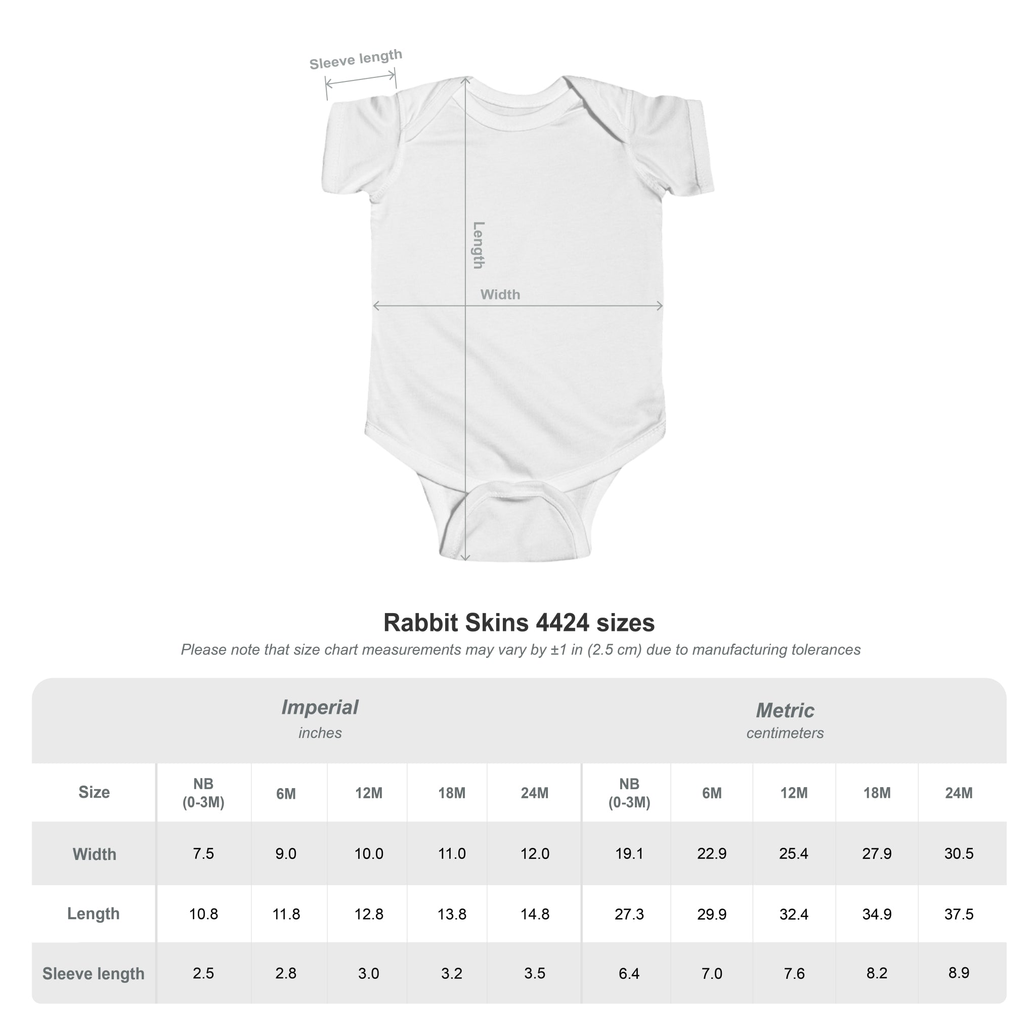 Infant Bodysuit — Fine Jersey Baby Onesie